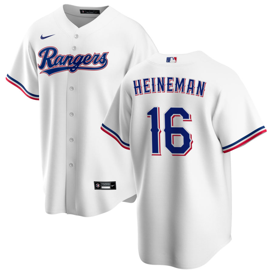 Nike Men #16 Scott Heineman Texas Rangers Baseball Jerseys Sale-White
